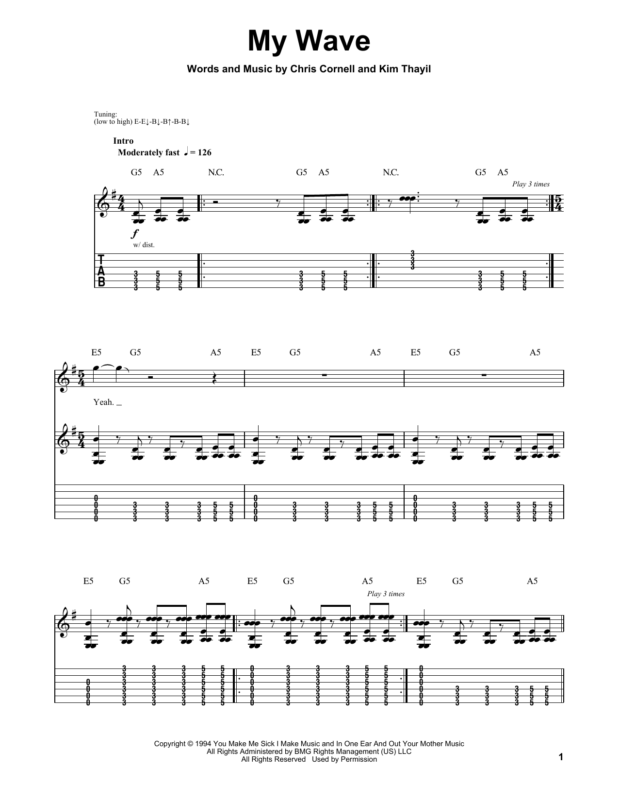 Produktgalerie: Seite 1 von 1 My Wave, Soundgarden, Gitarre