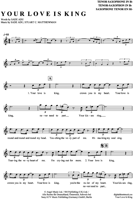 Product picture to: Your love is king Sade