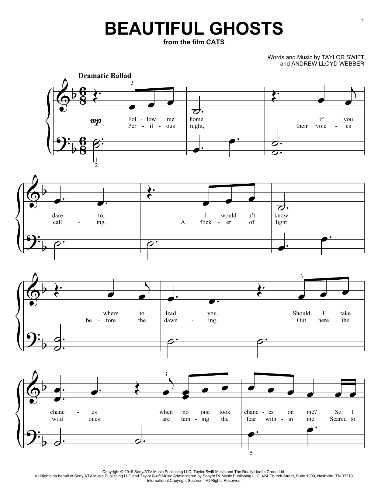 Produktbild zu: Beautiful Ghosts (from the Motion Picture Cats)