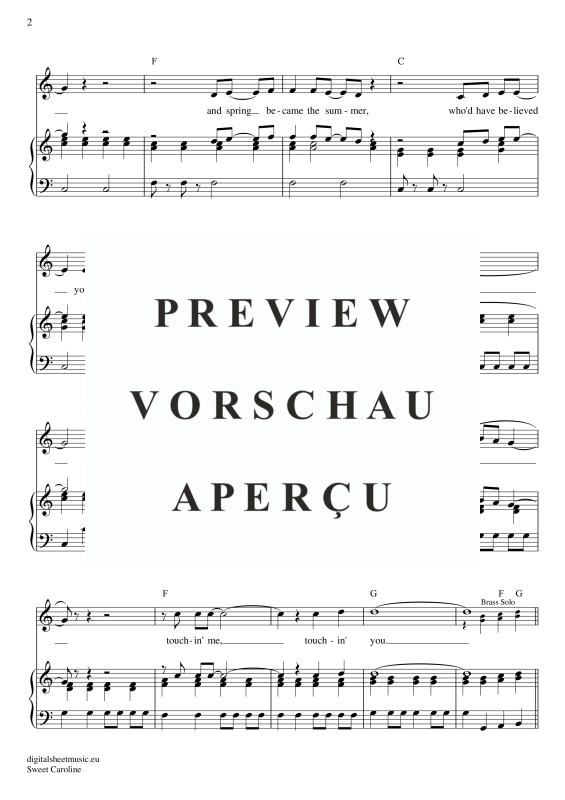 Product gallery: Page 3 of 11 Sweet Caroline , Diamond, Neil, Piano and Voice