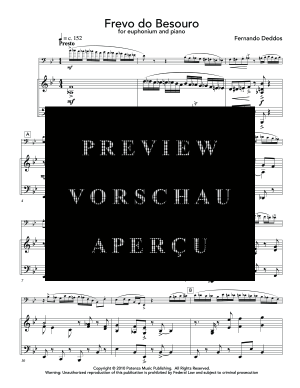 Product gallery: Page 5 of 11 Frevo do Besouro, , (euphonium and piano)