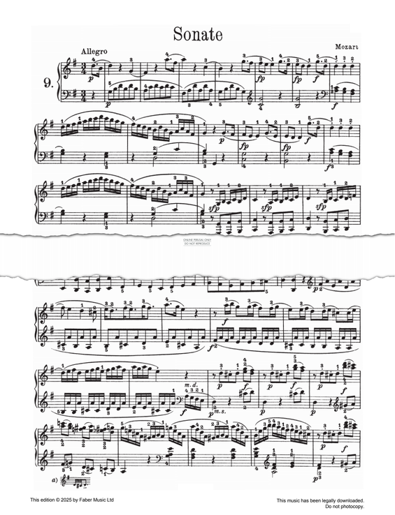 Produktgalerie: Seite 1 von 1 Sonata in G major KV 283, Wolfgang Amadeus Mozart, Klavier