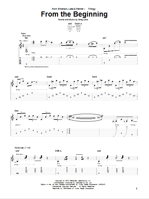Produktgalerie: Seite 1 von 1 From The Beginning, Emerson, Lake & Palmer, Gitarre