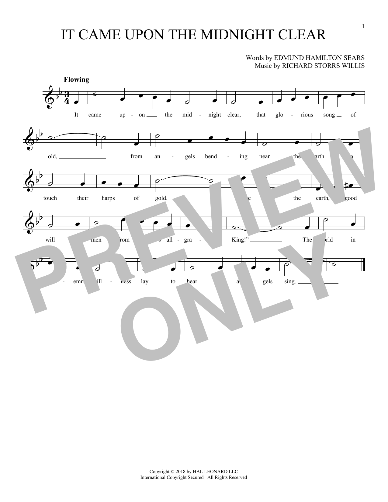 Product gallery: Page 1 of 1 It Came Upon The Midnight Clear, Richard Storrs Willis