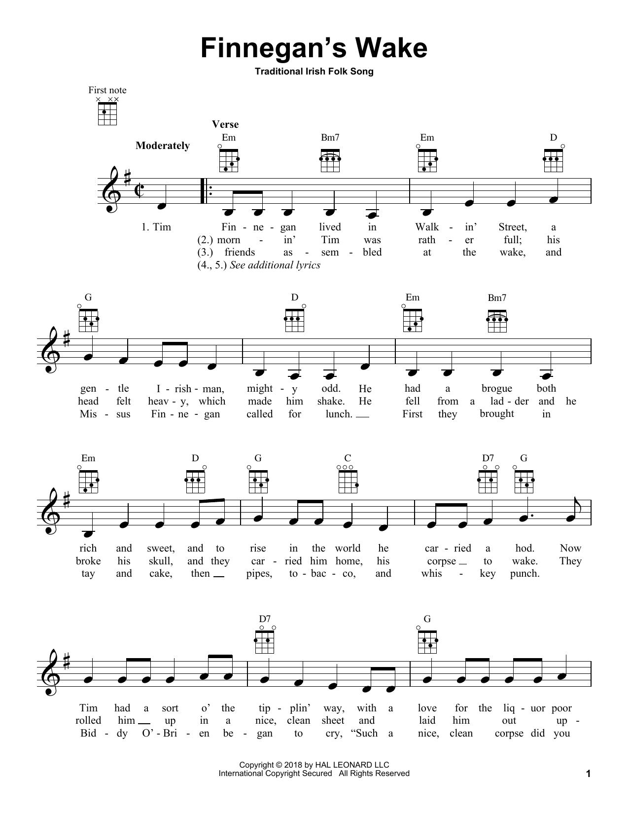 Product gallery: Page 1 of 1 Finnegan's Wake, Traditional Irish Folk Song