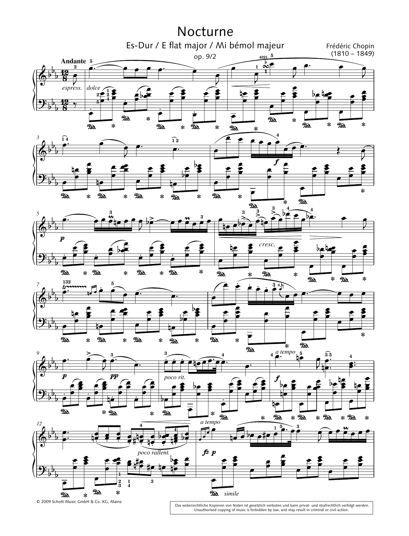 Product gallery: Page 1 of 1 Nocturne in E-flat major, Hans-Gunter Heumann
