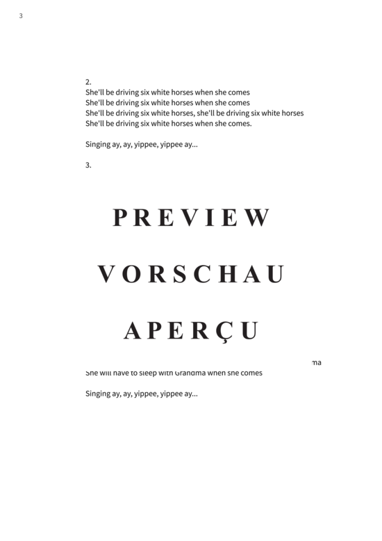 Produktgalerie: Seite 6 von 6 She´ll Be Coming ´Round The Mountain, , (Gesang + Klavier, Gitarre)