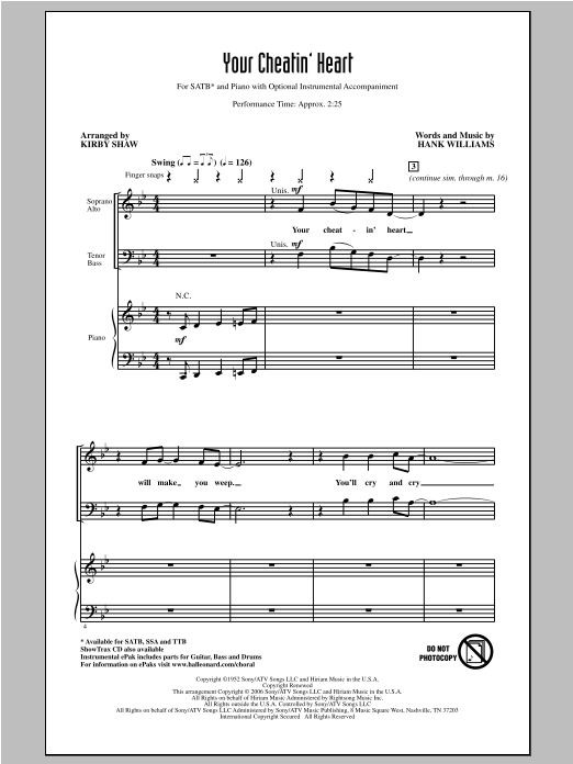 Produktbild zu: Your Cheatin' Heart