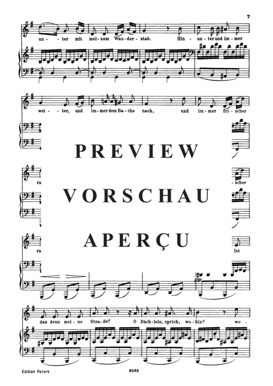 gallery: Wohin? D.795-2 (Die Schöne Müllerin) , ,  (Gesang hoch + Klavier)