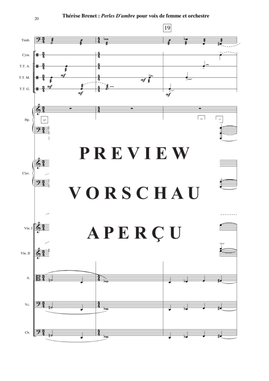 Product gallery: Page 21 of 21 Perles d'Ambre , , (soprano solo + orchestra) score only