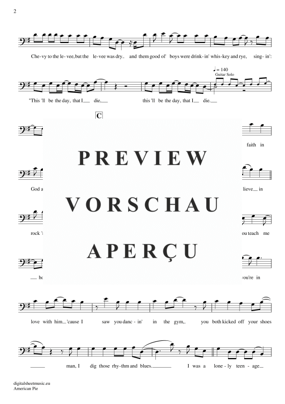 Produktgalerie: Seite 3 von 8 American Pie, Mc Lean, Don, (Violoncello)