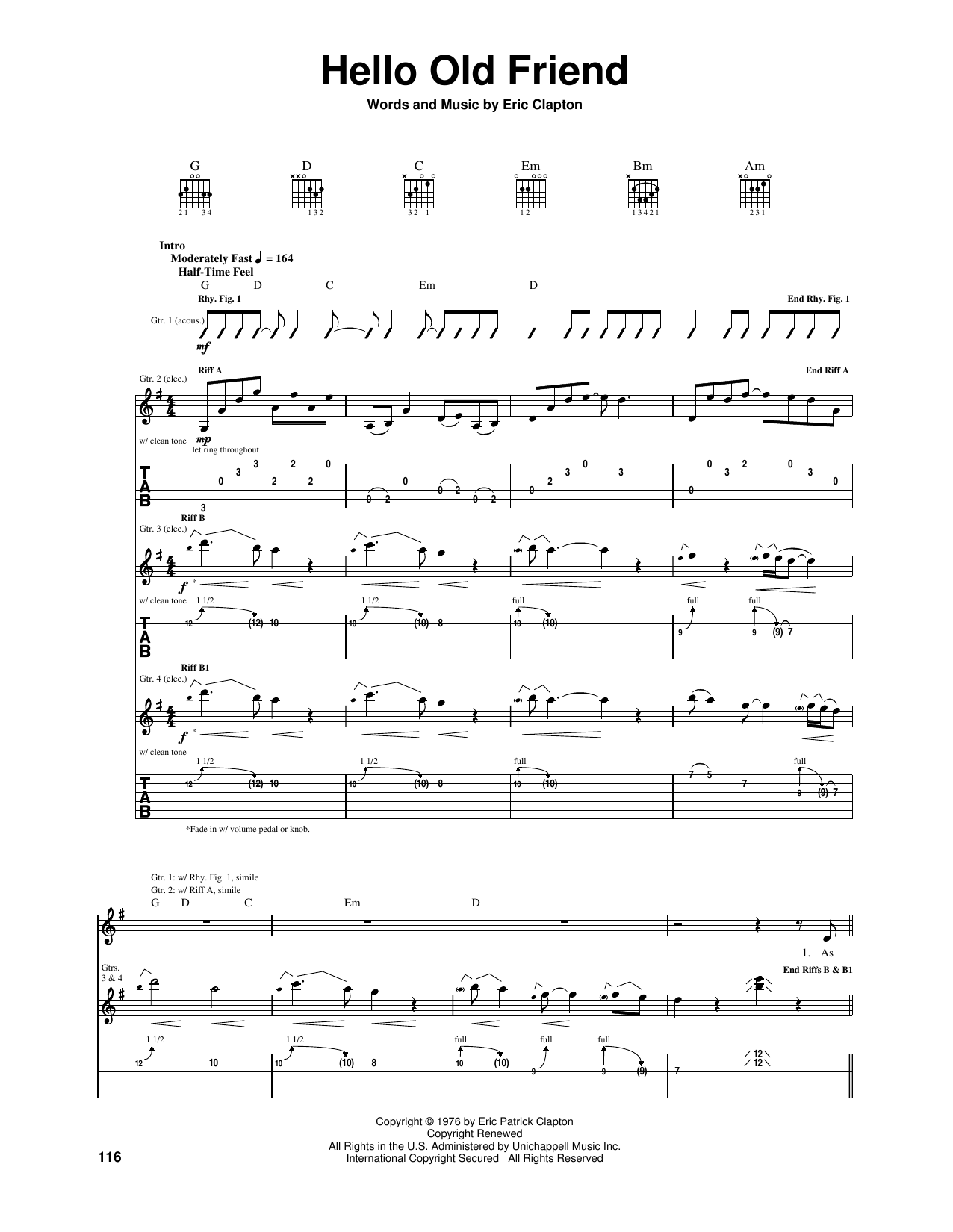 Produktgalerie: Seite 1 von 1 Hello Old Friend, Eric Clapton, Gitarre
