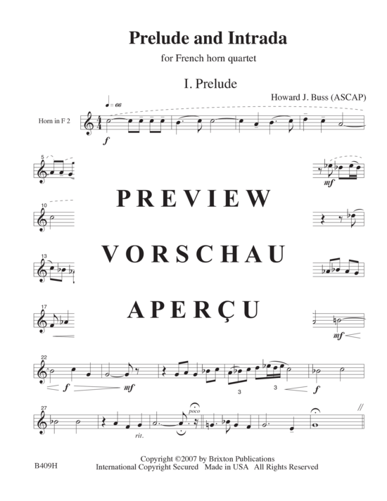 Produktgalerie: Seite 15 von 21 Prelude and Intrada , , (4 Hörner oder Ensemble)