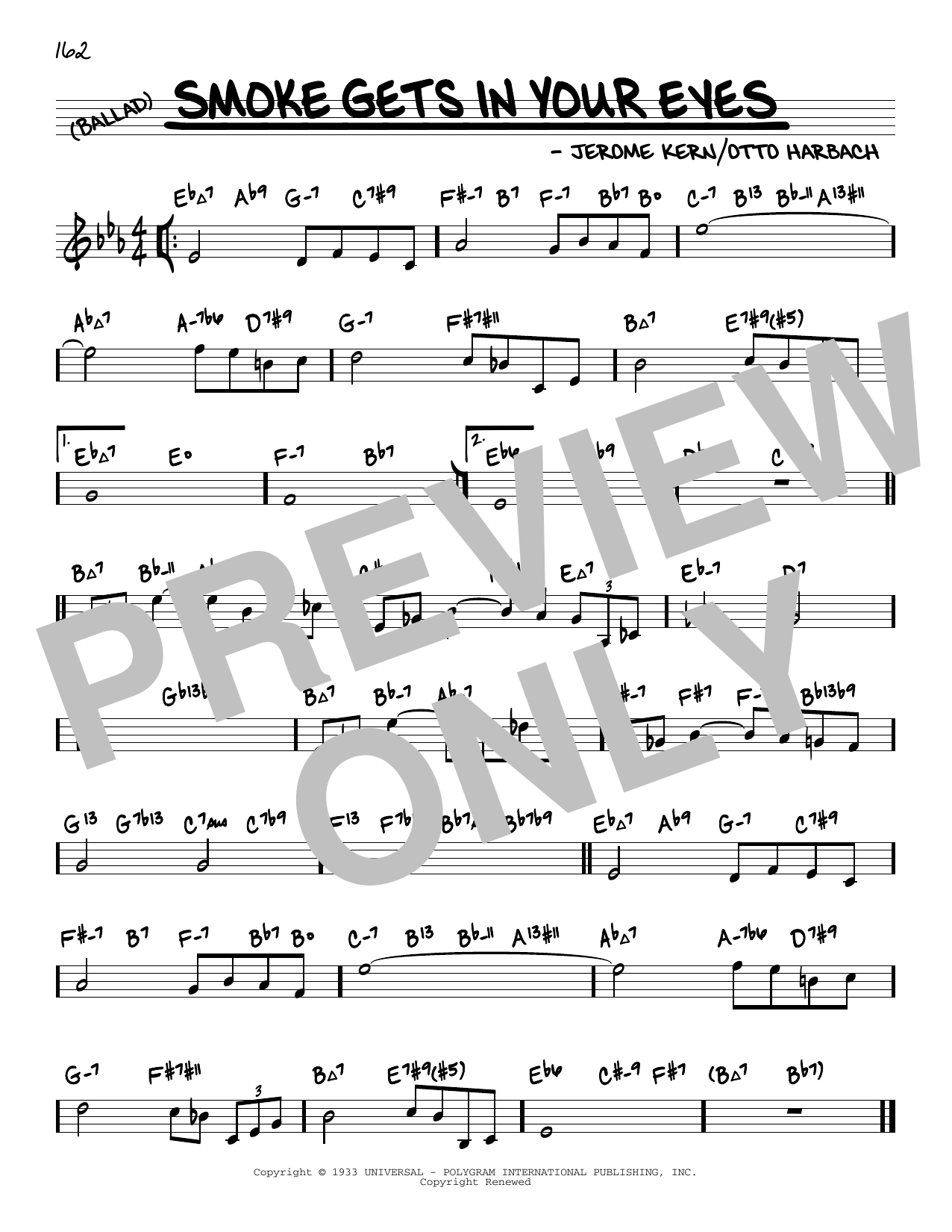 Product gallery: Page 1 of 1 Smoke Gets In Your Eyes (arr. David Hazeltine), Jerome Kern