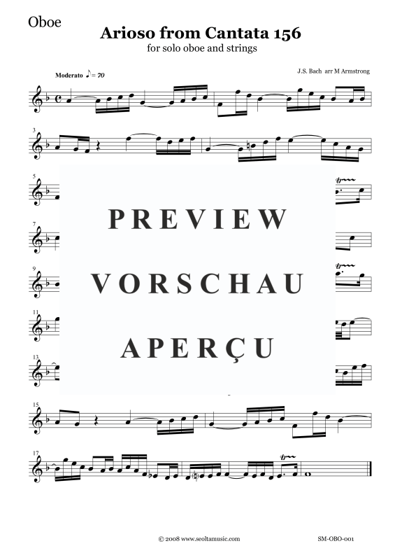 Product gallery: Page 10 of 11 Arioso from Cantata 156, , Oboe Solo and String Orchestra