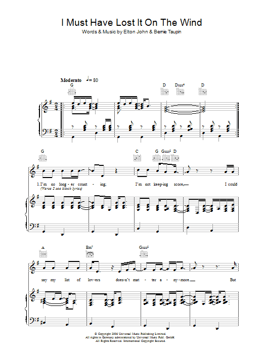 Produktbild zu: I Must Have Lost It On The Wind