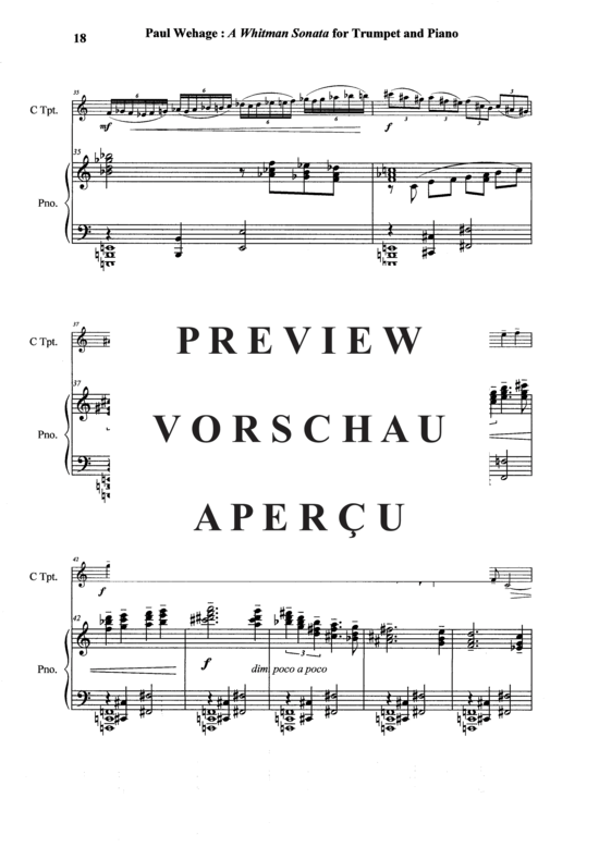 Produktgalerie: Seite 19 von 21 A Whitman Sonata , , (Trompete in B oder C + Klavier)