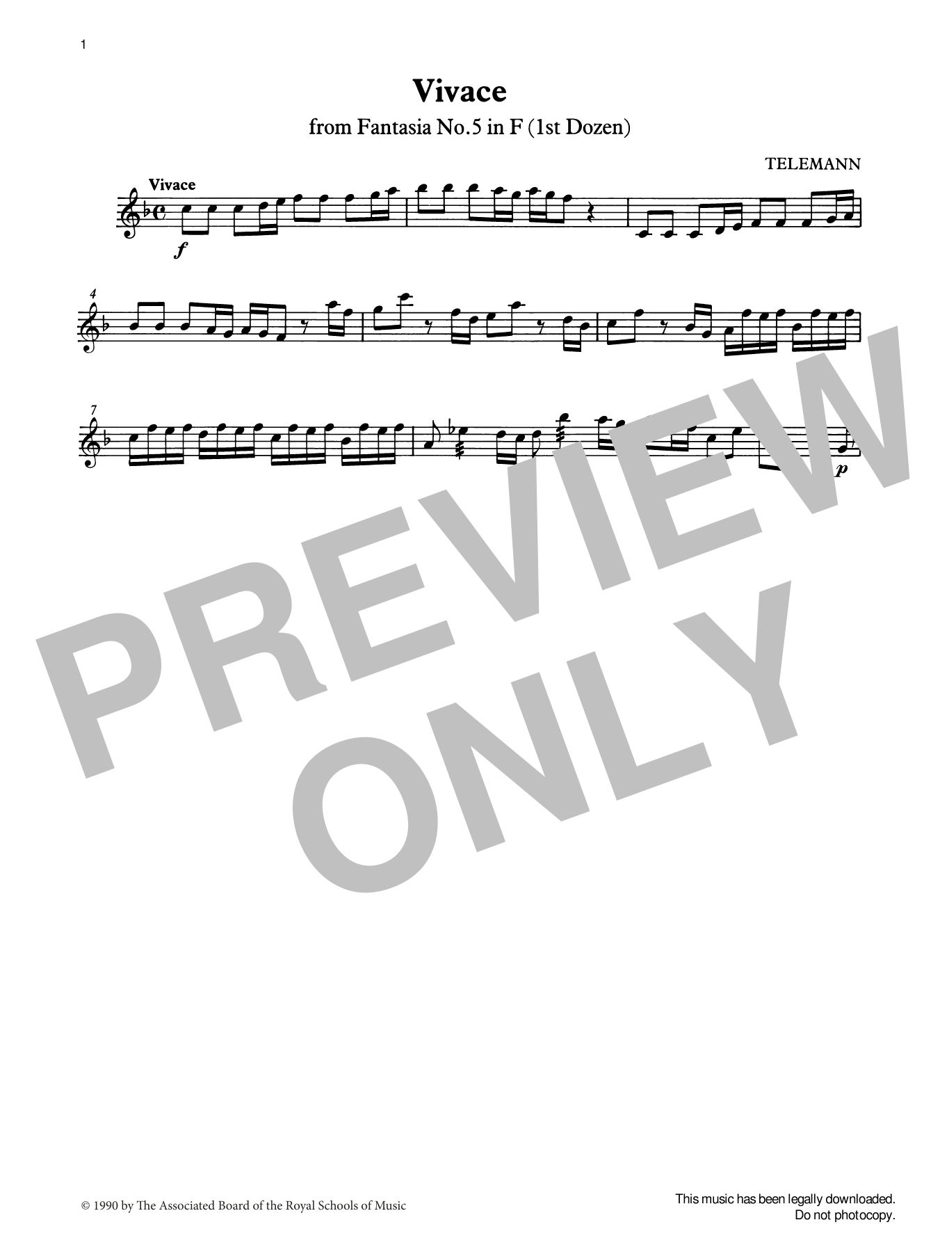 Produktgalerie: Seite 1 von 1 Vivace from Graded Music for Tuned Percussion, Book III, G. P. Telemann, Percussion