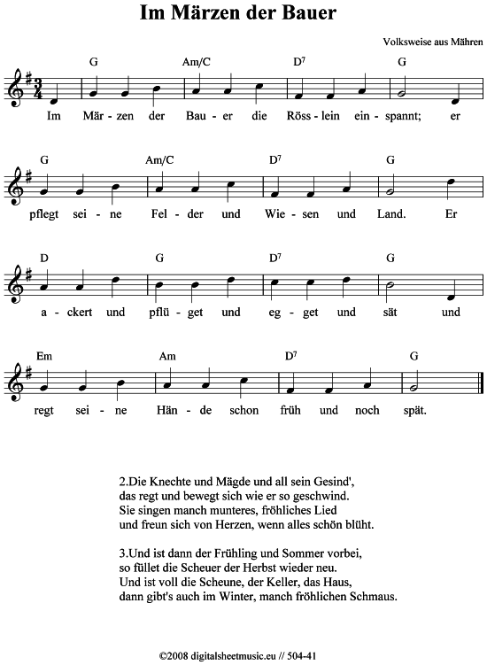 gallery: Im Märzen der Bauer, , 