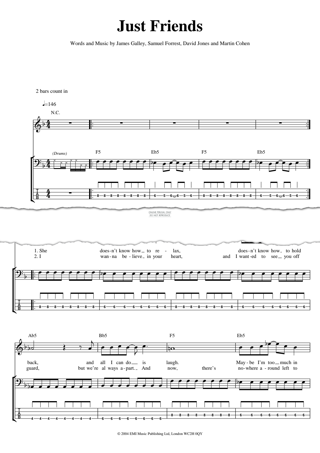 Produktgalerie: Seite 1 von 1 Just Friends, Nine Black Alps, E-Bass, Gesang