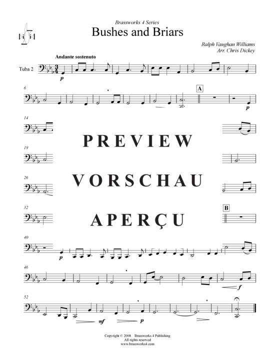 Product gallery: Page 7 of 9 Bushes and Briars , , (Tuba Quartet: 2x Baritone, 2xTuba)