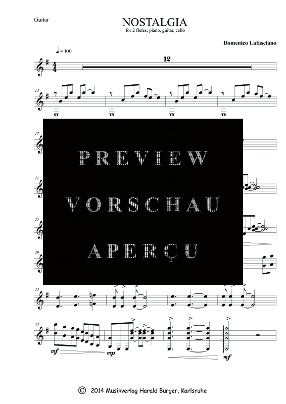 Produktgalerie: Seite 2 von 3 Nostalgia (Einzelstimmen), , Gemischtes Ensemble Gitarre