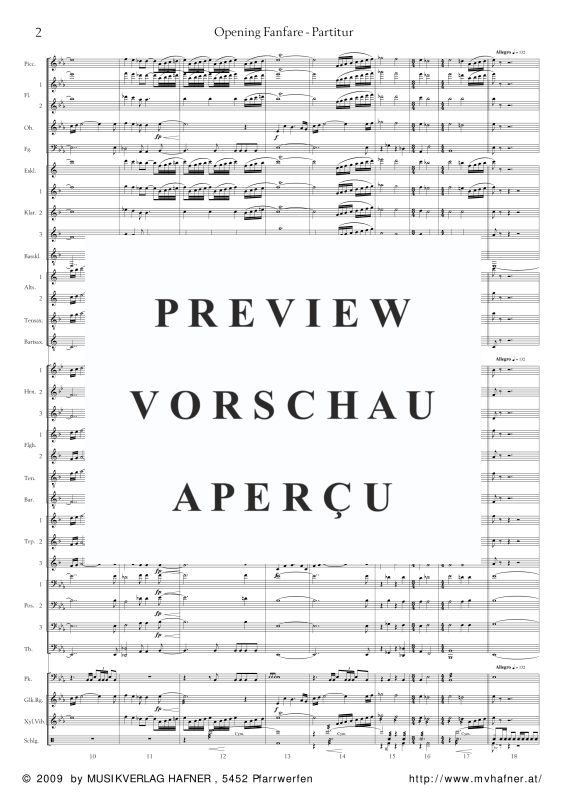 Product gallery: Page 8 of 11 Opening Fanfare, , (large wind orchestra)