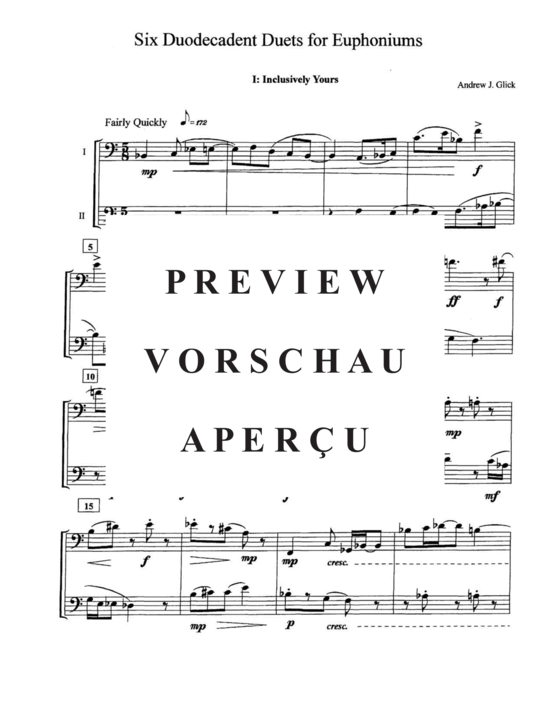 Produktgalerie: Seite 5 von 37 Six Duodecadent Duets , , (Euphonium Duett)