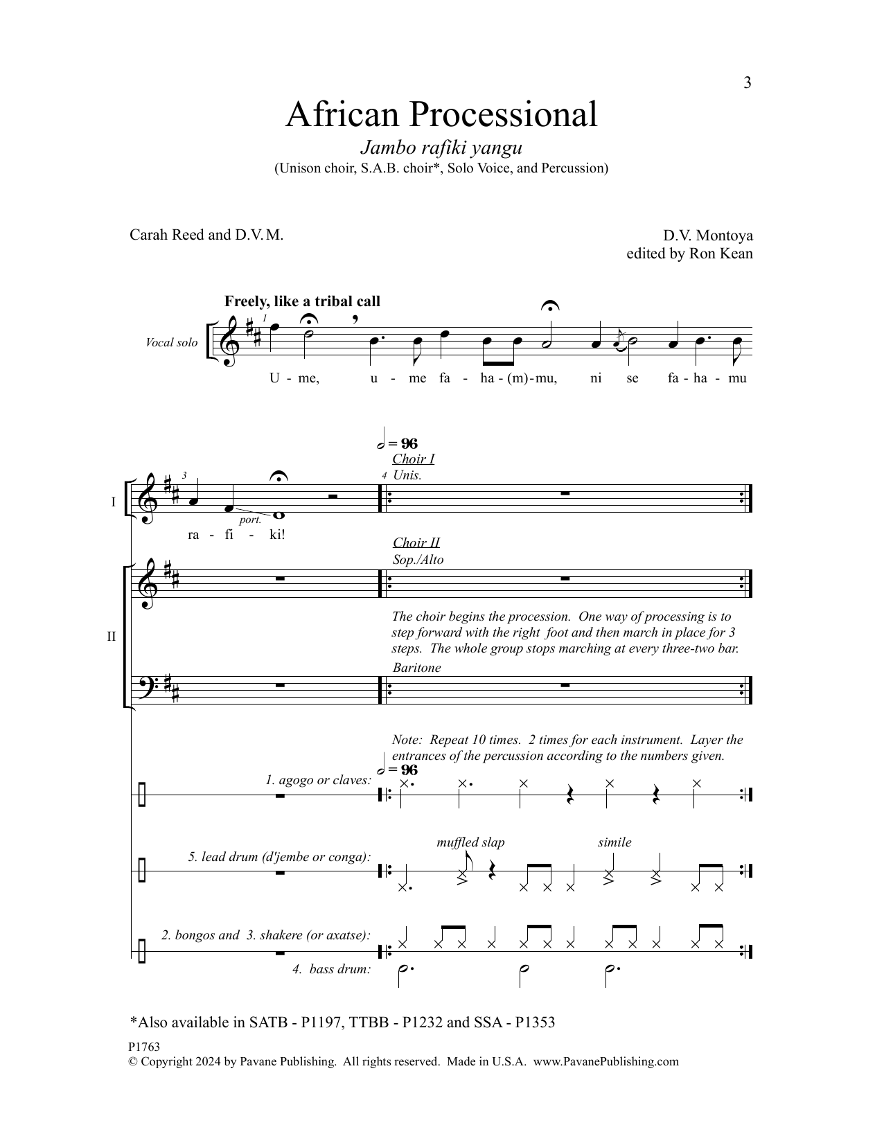 Produktgalerie: Seite 1 von 1 African Processional, David Montoya, Chor