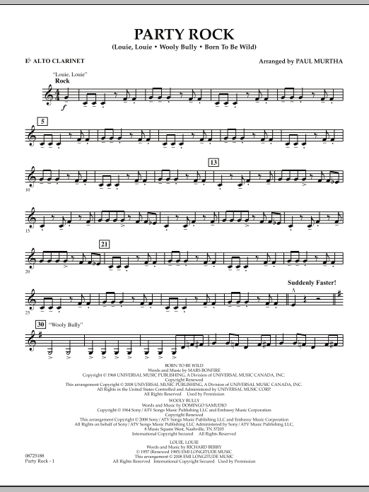 Produktbild zu: Party Rock - Eb Alto Clarinet