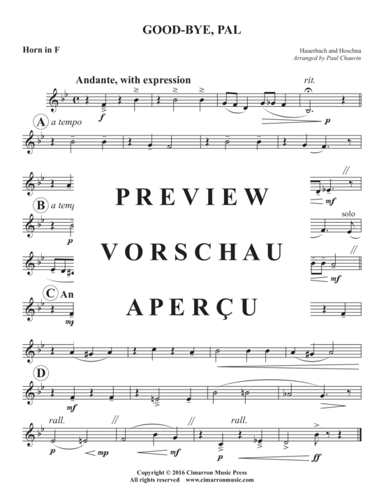 Produktgalerie: Seite 7 von 9 Good-bye, Pal , , (Blechbläserquintett)
