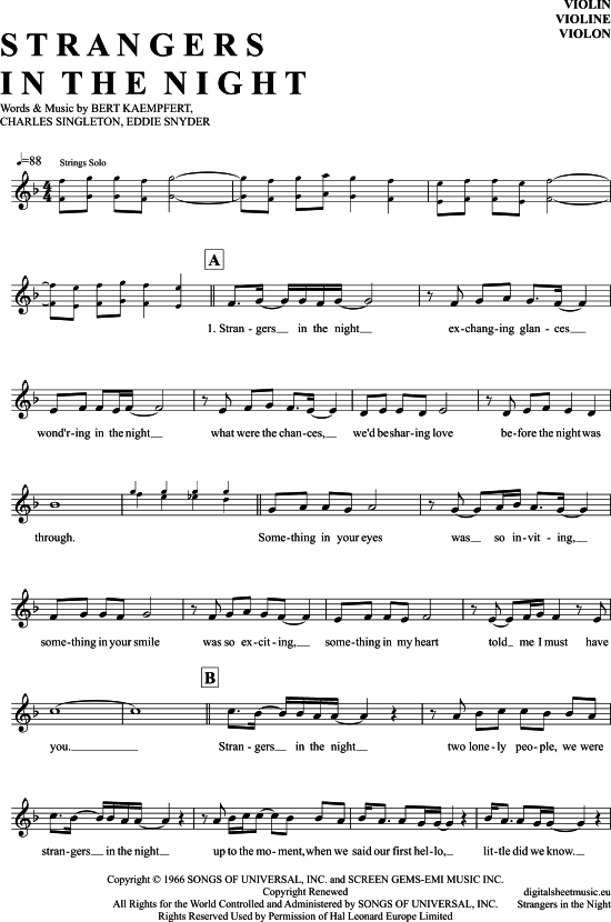 Product picture to: Strangers In The Night Frank Sinatra