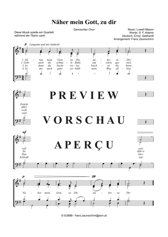 Product gallery: Page 2 of 3 Näher mein Gott zu dir , , Mixed Choir