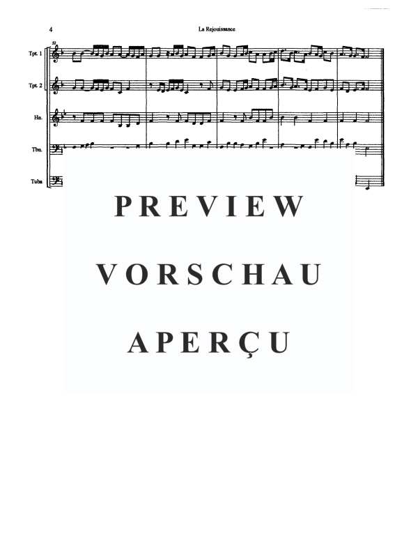Produktgalerie: Seite 6 von 11 La Réjouissance, , Blechbläserquintett