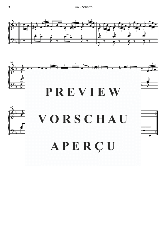 Produktgalerie: Seite 5 von 5 Juni - Scherzo, , Klavier Solo