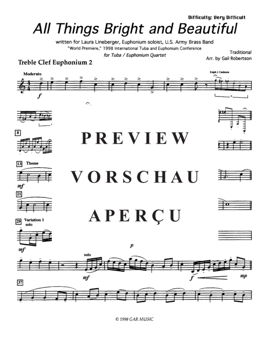 gallery: All Things Bright and Beautiful , , (Tuba Quartett EETT)