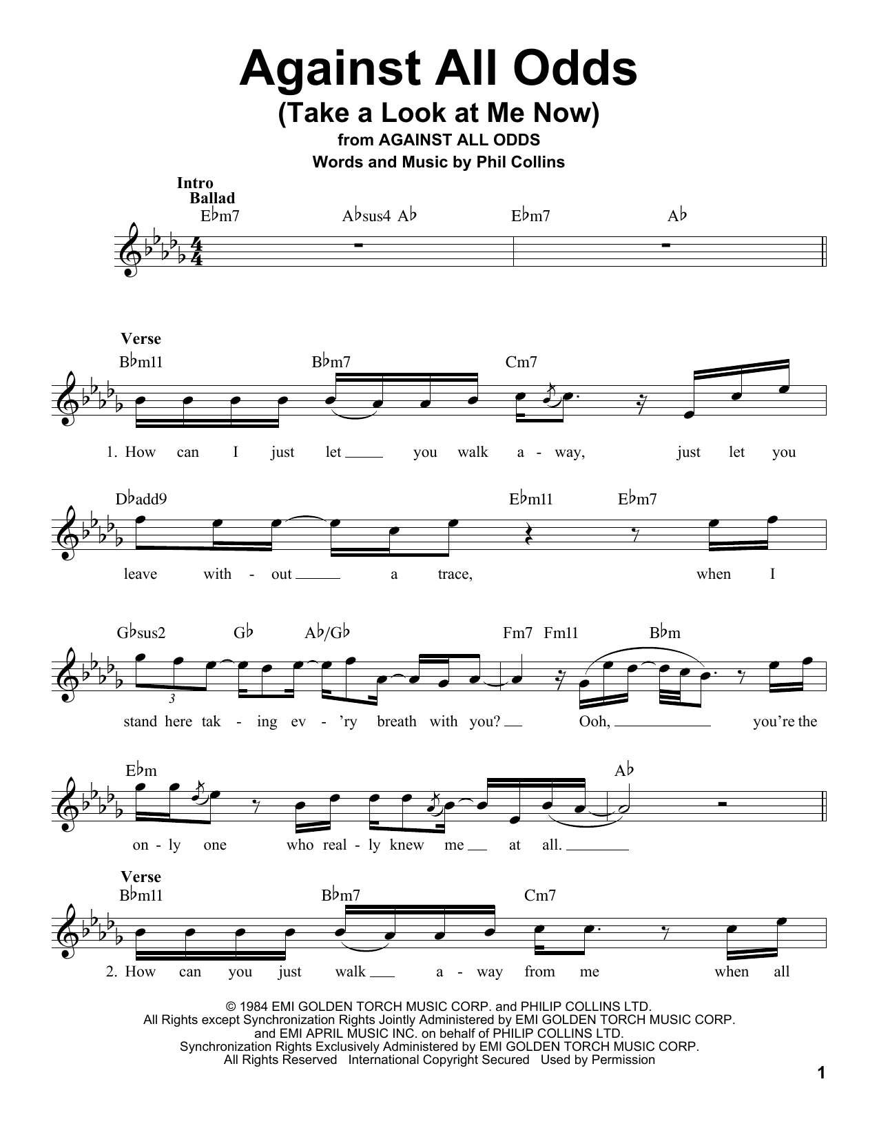 Produktbild zu: Against All Odds (Take A Look At Me Now)