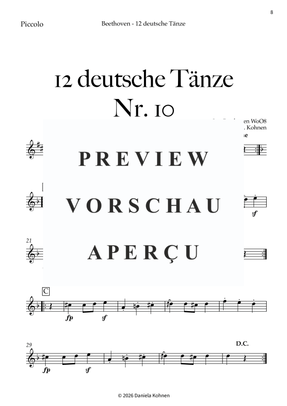 Produktgalerie: Seite 10 von 11 Deutscher Tanz Nr. 10, , Jugendkammerorchester