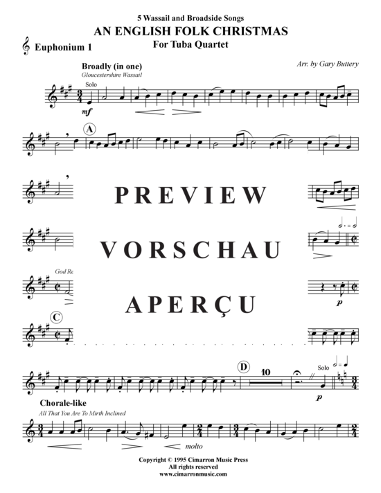 Product gallery: Page 7 of 16 An English Folk Christmas , , (Tuba Quartet: 2x Baritone, 2xTuba)