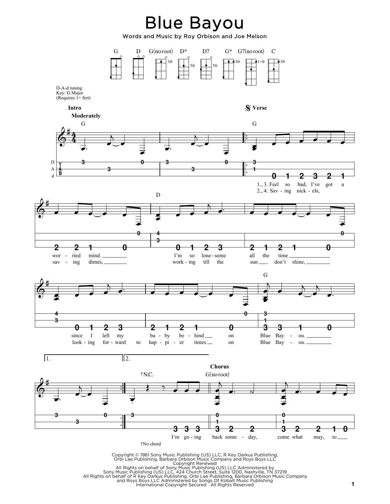 Produktgalerie: Seite 1 von 1 Blue Bayou, Roy Orbison, Laute