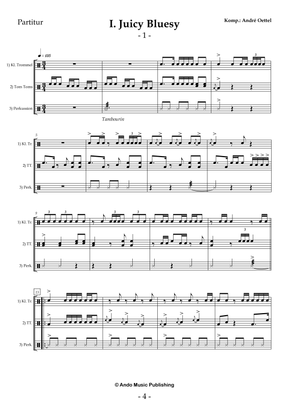 Produktgalerie: Seite 1 von 11 5 Ensemble Stücke für drei Percussion Spieler, , Perkussion Ensemble Trio