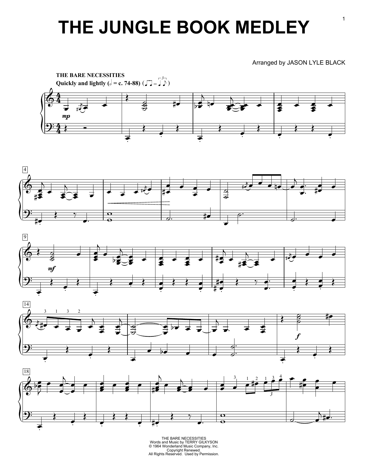 Product gallery: Page 1 of 1 The Jungle Book Medley (arr. Jason Lyle Black), Sherman Brothers & Terry Gilkyson