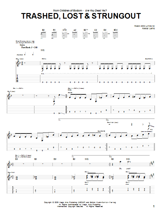 Produktgalerie: Seite 1 von 1 Trashed, Lost & Strungout, Children Of Bodom, Gitarre