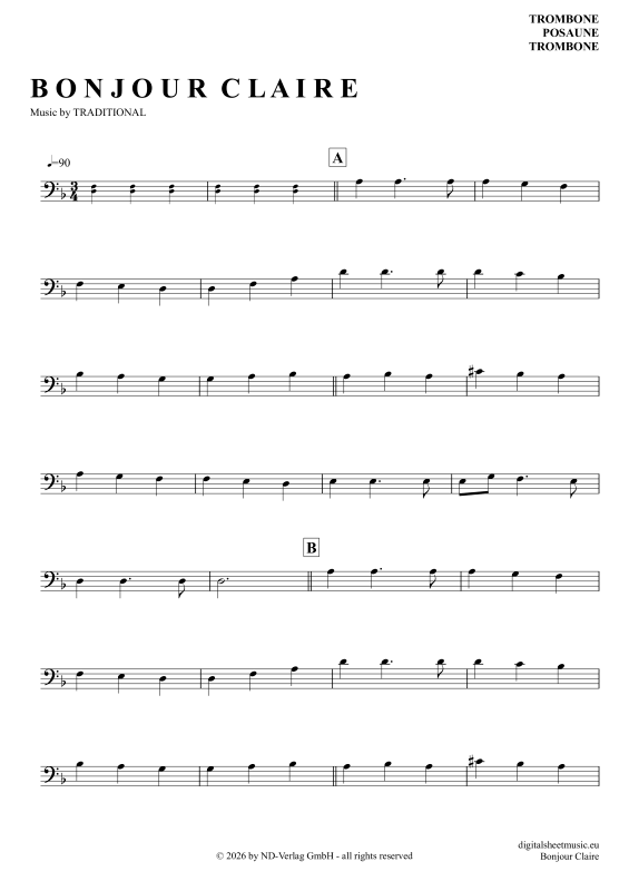 Product picture to: Bonjour ClaireTraditional