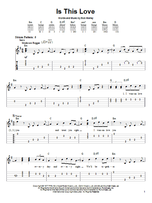 Product gallery: Page 1 of 1 Is This Love, Bob Marley