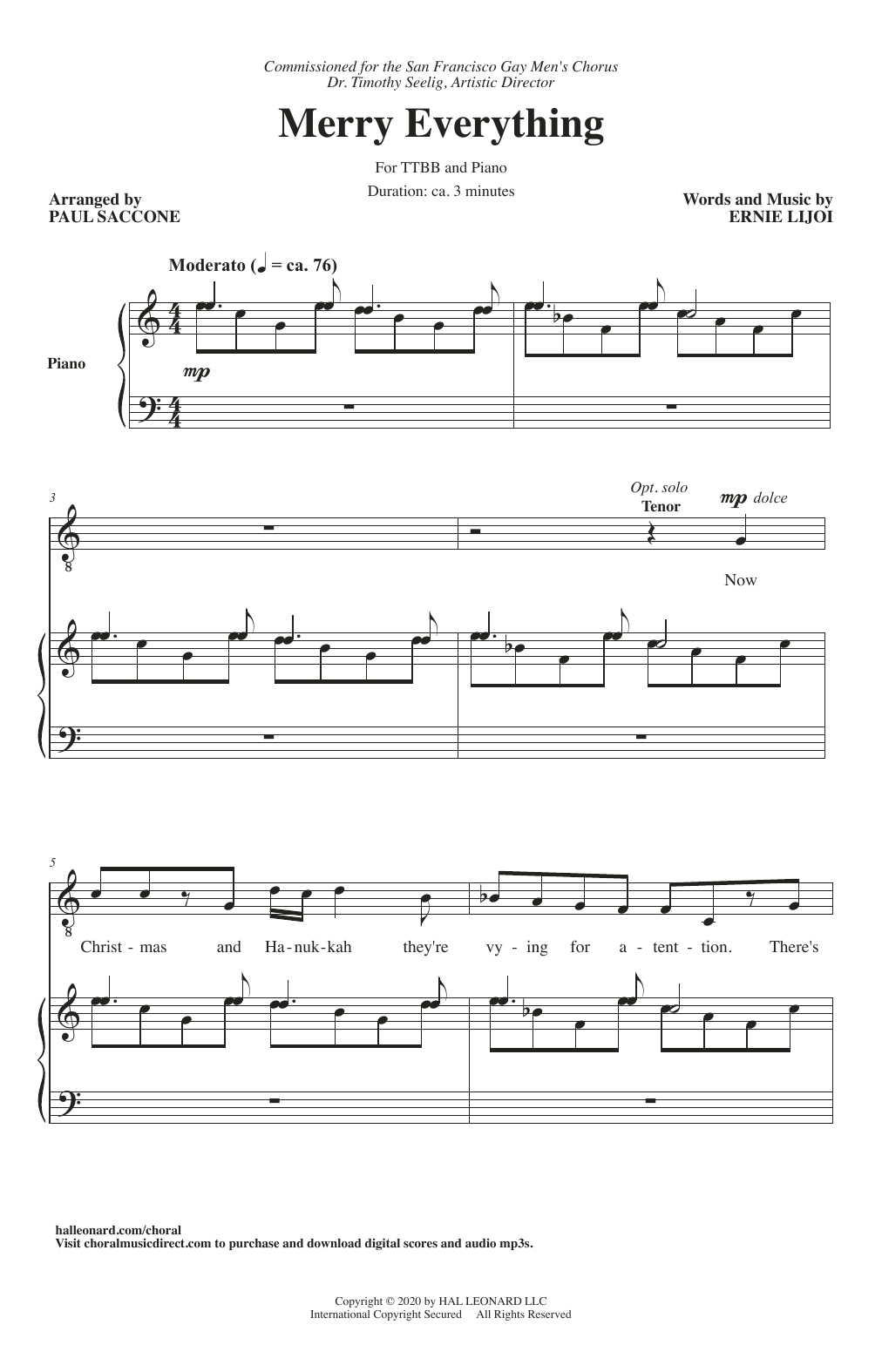 Product gallery: Page 1 of 1 Merry Everything (arr. Paul Saccone), Ernie Lijoi