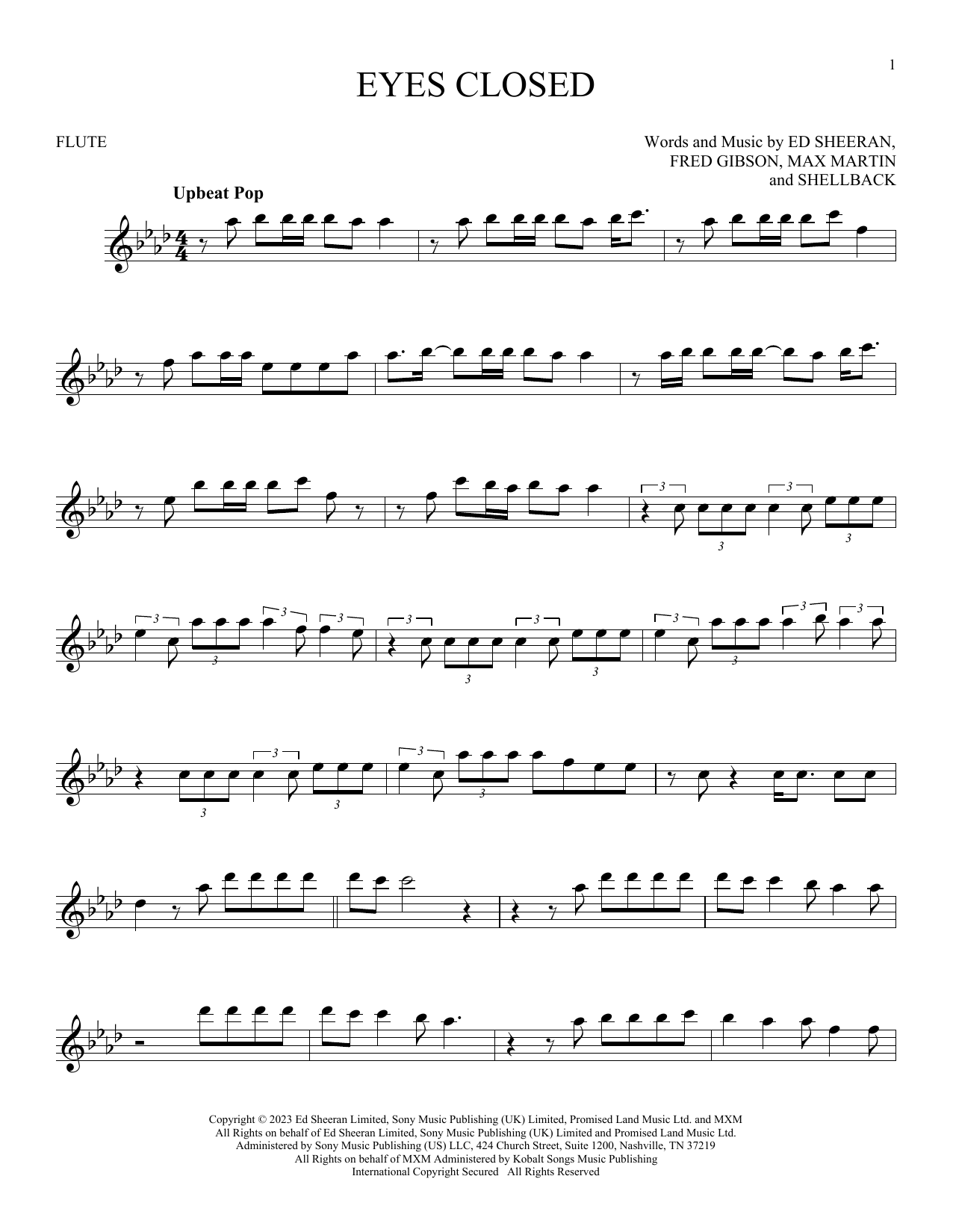 Product gallery: Page 1 of 1 Eyes Closed, Ed Sheeran