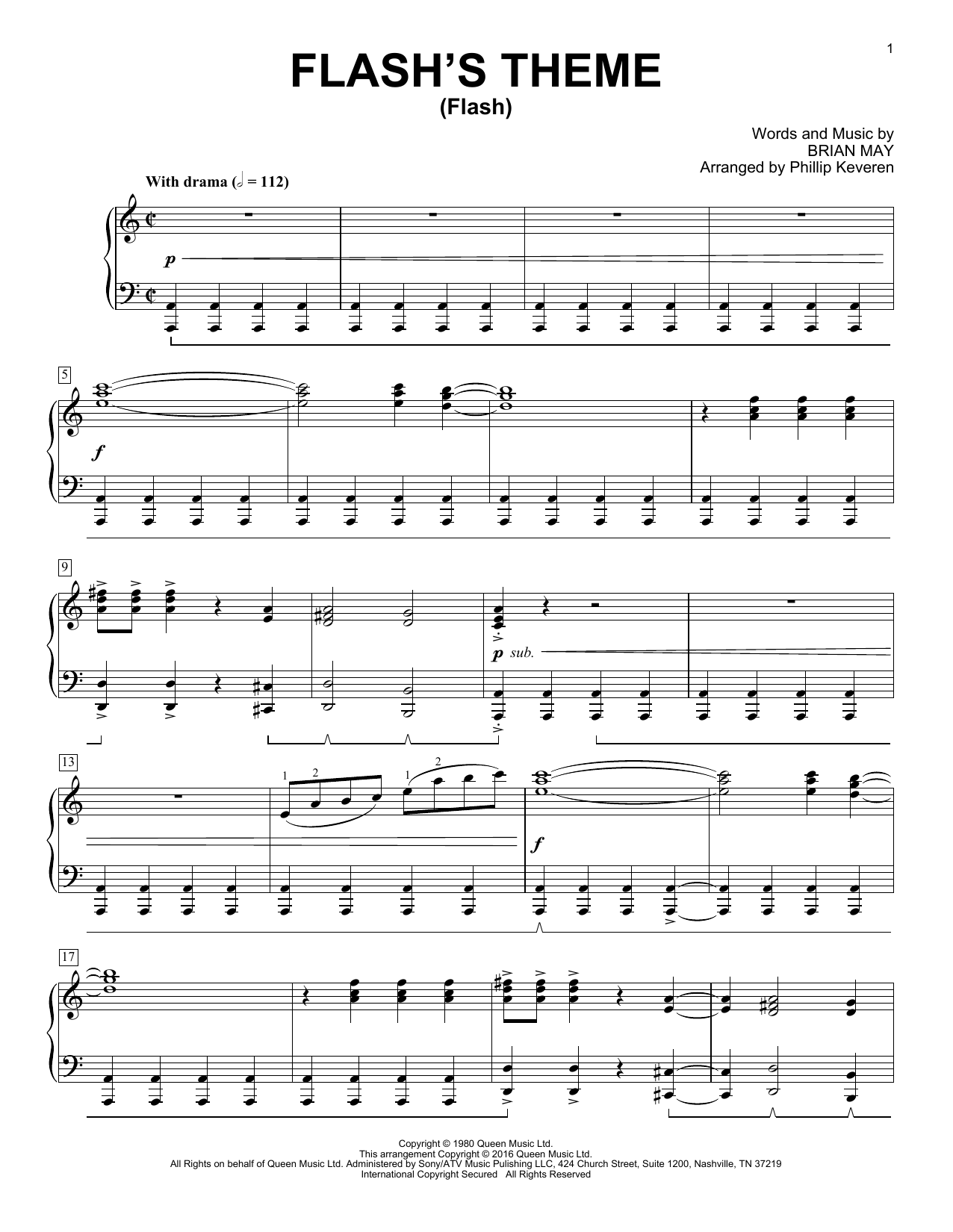 Product gallery: Page 1 of 1 Flash's Theme (Flash) [Classical version] (arr. Phillip Keveren), Queen