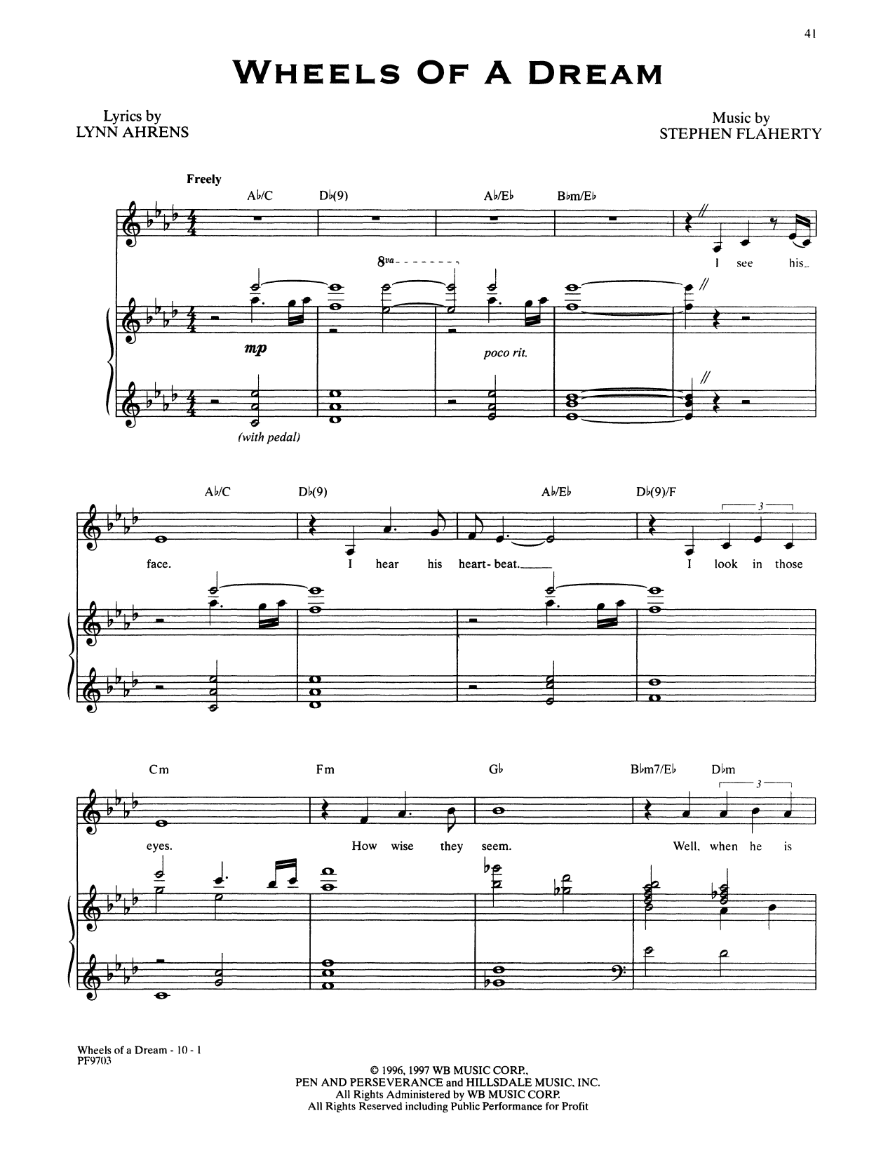 Produktbild zu: Wheels Of A Dream (from Ragtime: The Musical)