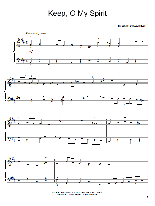 Produktgalerie: Seite 1 von 1 Keep, O My Spirit, Johann Sebastian Bach, Klavier